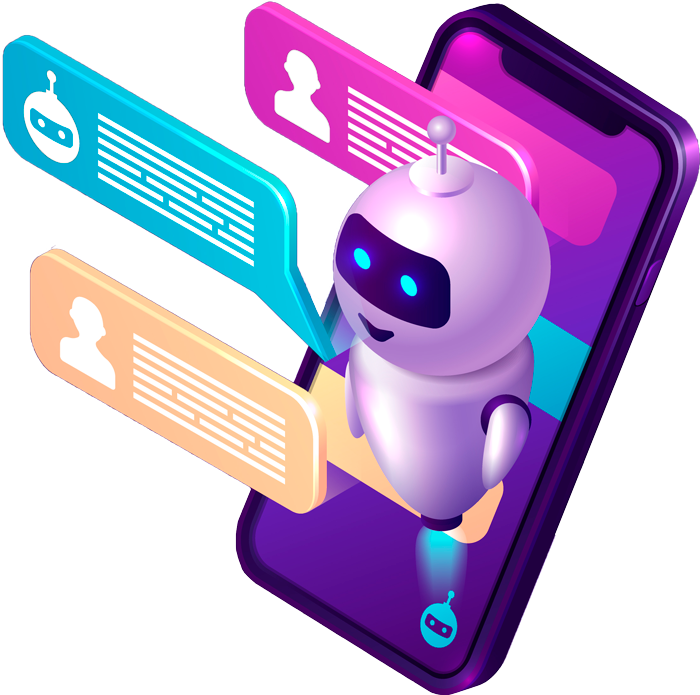 Chatbot interactuando con usuarios en un sitio web